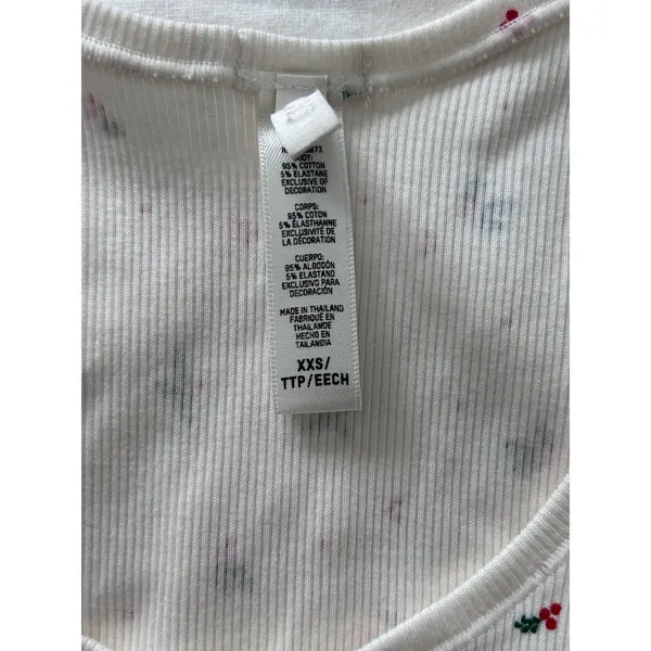 Skims Cotton Rib Tank Mistletoe Holly Size XXS NWOT Limited Holiday - Image 4