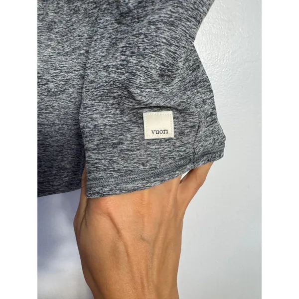 Vuori Elevation Square Neck Cropped Tank Top in Spacedye Heather Grey X-Large - Image 4