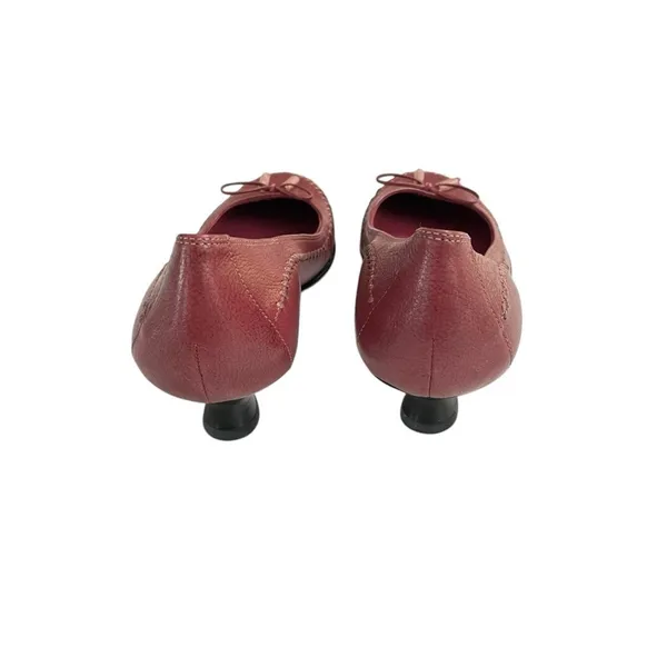 Antonio Melani Shoes Margherit 001 Dusty Rose Pink Leather With Bow Low Heels 9M - Image 4