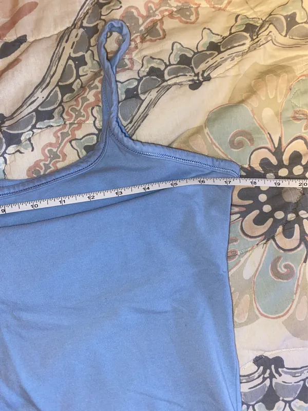 Y2K Blue Cami Tank Top Size M - Image 4