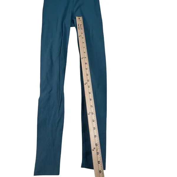 Abercrombie & Fitch Women’s Ribbed Leggings Size Small Teal High Rise - Image 6