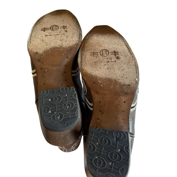 Circle G Womens Cowboy Boots Size 9.5 Brown Leather Square Toe Western Texas - Image 2