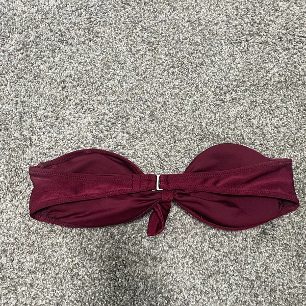 Strapless XS/SMALL maroon swim top - Image 2