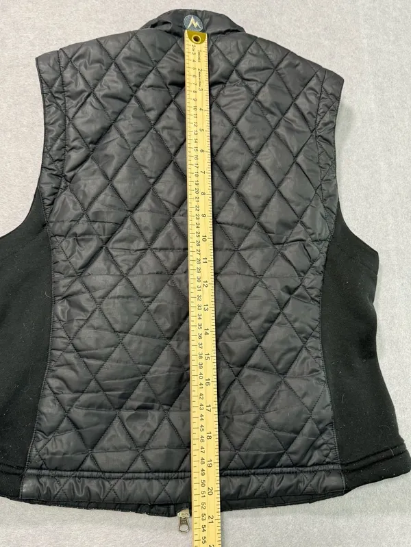 Marmot Quilted Vest Size XS Black Insulated Full Zip - Image 3