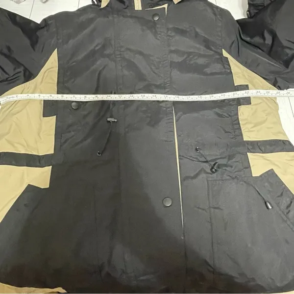 Woman Within Hooded Utility Jacket Black Tan 18/20 NWOT - Image 6