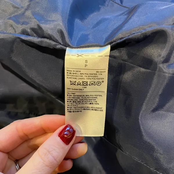 Banana Republic Royal Blue Pea Coat Small NWT New With Tags - Image 4