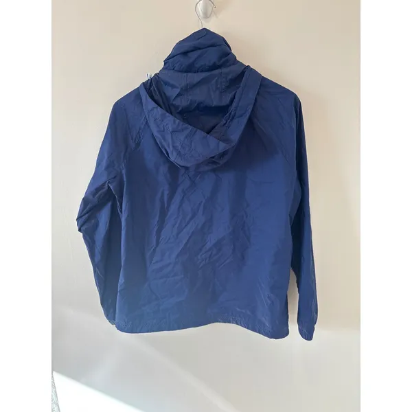 LL Bean Navy Blue Hooded Lightweight Nylon Jacket Windbreaker Size‎ M - Image 3