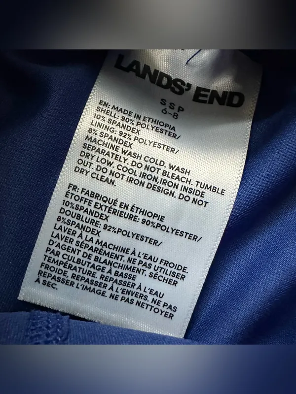 Lands’ End Blue Athletic High Waist Shorts Small - Image 3