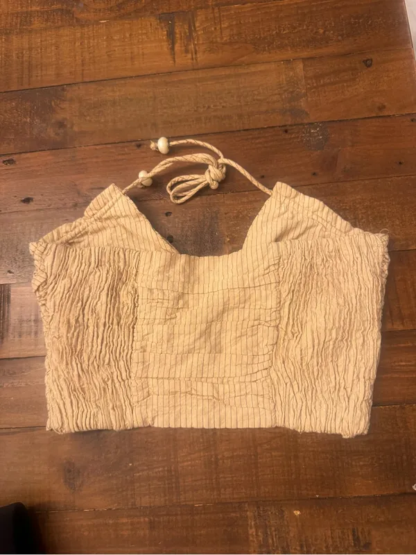 ZARA Textured Halter Crop Top‎ - Image 4