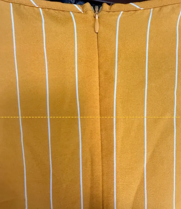 Yellow SHEIN white striped sundress - Image 4