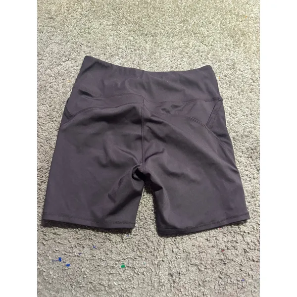 LegEnd Active‎ Womens High Waisted Ribbed Biker Shorts Purple XL 7 Inch Inseam - Image 4