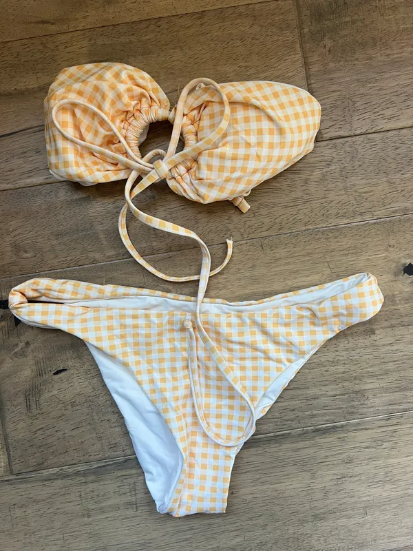 Dippin Daisys Yellow Gingham Bikini Set - Image 6