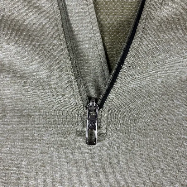 Lululemon Hoodie Mens L Green‎ 1/4 Zip Stretch Your Head Lightweight - Image 3