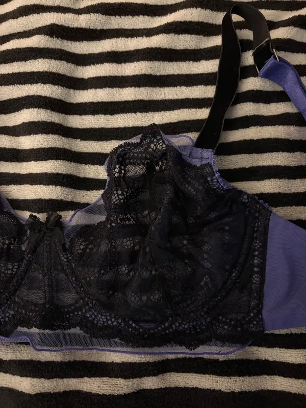 Unveiled Indigo & Black Lace Bra 32DDD - Image 3