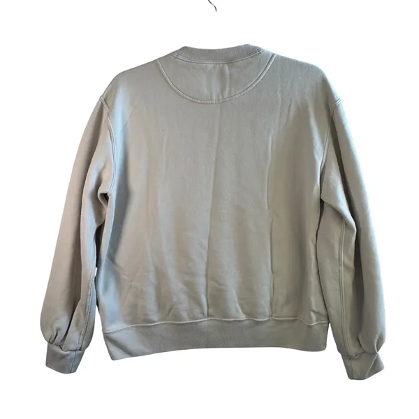 Abercrombie & Fitch Paris‎ Sweatshirt Oatmeal Beige Graphic Crewneck S AF Preppy - Image 2