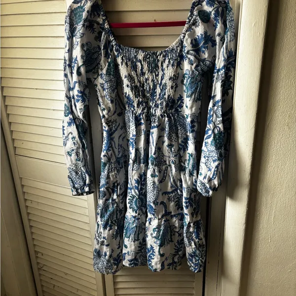 Roller rabbit Amanda yvie dress blue and white small - Image 3