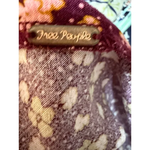 Free‎ People IRL Floral Slip Skirt Plum Ruffle Mini Boho Fairy Grunge Size 6 - Image 5