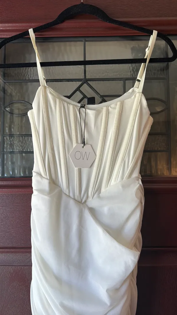 OW White Revolve Corset Mini Dress - Image 3