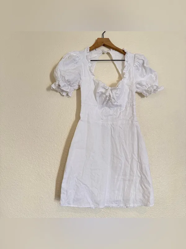 NWOT reformation Easton puff-sleeves mini dress - Image 6