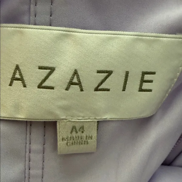 Azazie One-Shoulder Lavender Pleated Chiffon Gown - Image 5