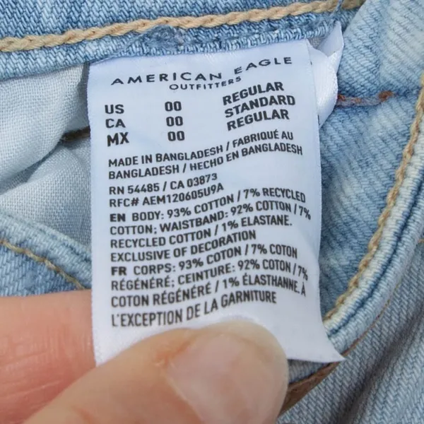 American Eagle Distressed Highest Rise Mom‎ Jeans Women's Size 00 Regular - Image 7