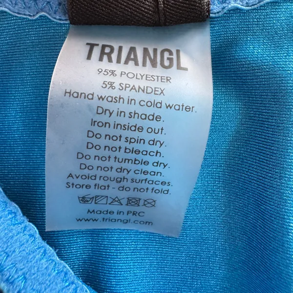 Triangl Blue Sparkly Metallic High Cut V Front Bikini Bottom Small Beach - Image 8