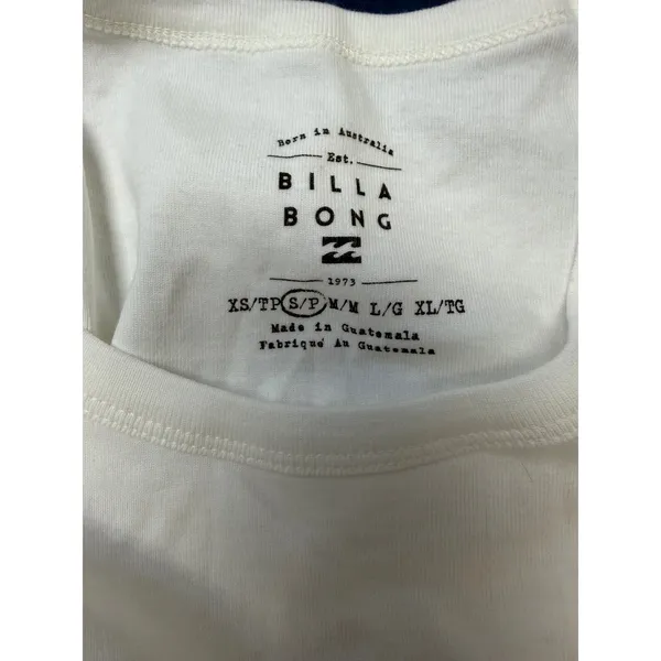 Billabong Womens Tank Top White Scoop Neck Size Small S Cropped NWOT - Image 3