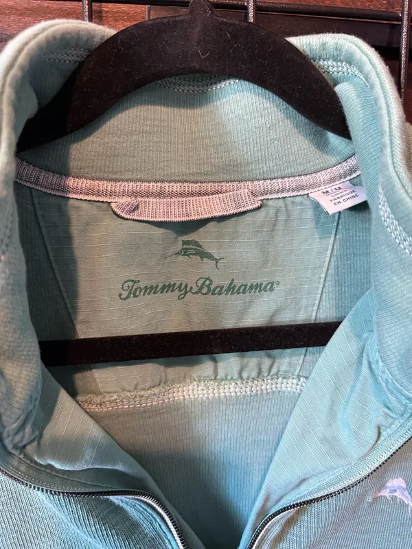 Tommy Bahama Light Blue Quarter-Zip Pullover - Image 2