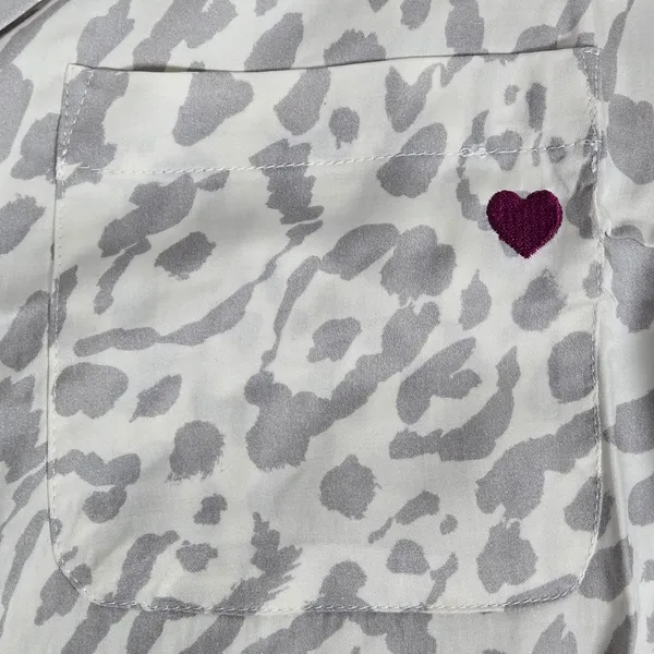 Spiritual Gangster hOMe Lover State of Mind Leopard Print Pajama‎ Top S NWT - Image 3