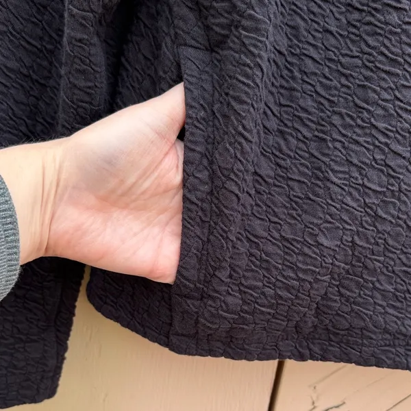 lululemon athletica Textured Black Knit Bomber Jacket - Image 6