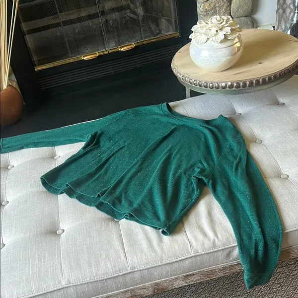 Stars Above Green Sparkly Two Piece Pajamas Set Size XXL - Image 8