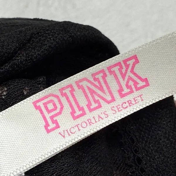 PINK Victoria's Secret Black‎ Lace Bralette Size Medium Adjustable Strap - Image 4