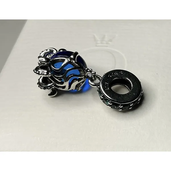 Pandora Blue Crab Dangle Charm S925 Blue Murano Glass Ocean Sea Life - Image 8