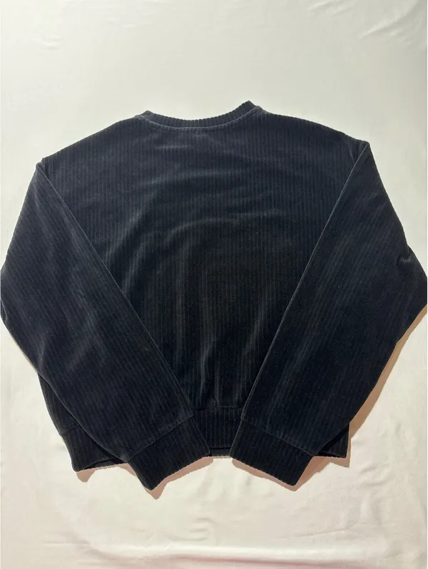 H&M Divided Black Corduroy Crewneck Sweatshirt, Size M - Com - Image 6