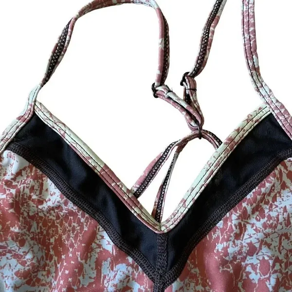 Women’s Multicolor Straps V-Neck Sporty Running Bra Sz S - Image 8