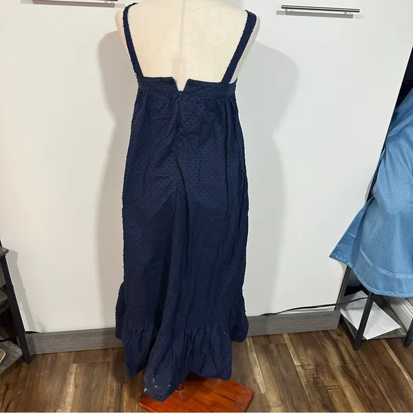 LDT Blair Flounce Maxi Dress Size 2 Navy Blue Resort Coastal Sundress - Image 5