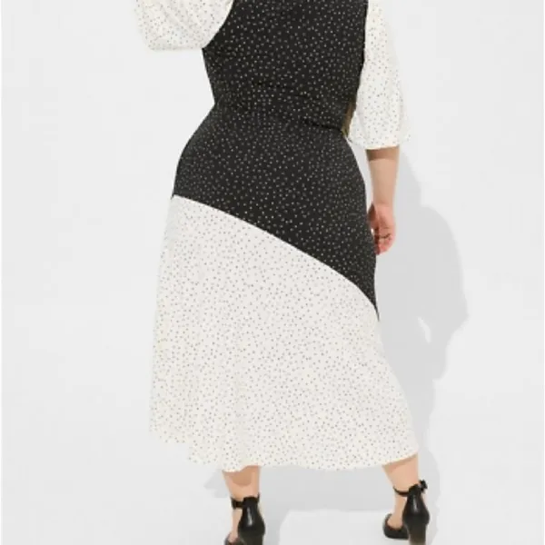 Torrid Studio Mix Polka Dot Maxi Dress Plus Size 3X - Image 2