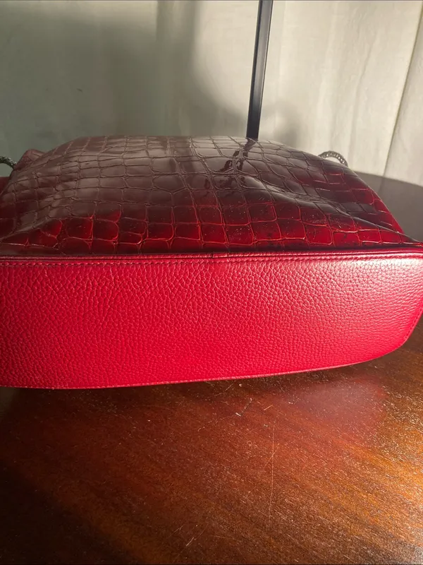Brighton Chere Red Croc-Embossed Shoulder Bag - Image 6