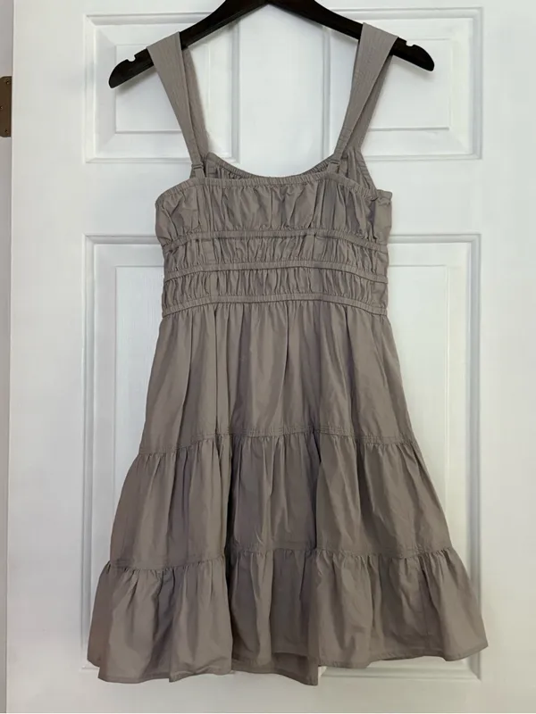 Aritzia Sunday Best Martine Poplin Dress in Taupe - Image 3