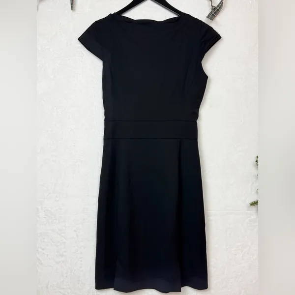 Emporio Armani Black 100% Wool Belted Dress Size 8. G#26 - Image 3