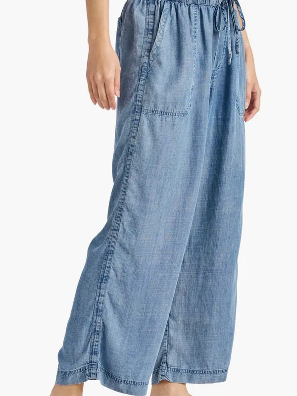 SPLENDID Wide Leg Pant - Lightweight Blue Denim - Size XL - Angie Indigo Pants - Image 2