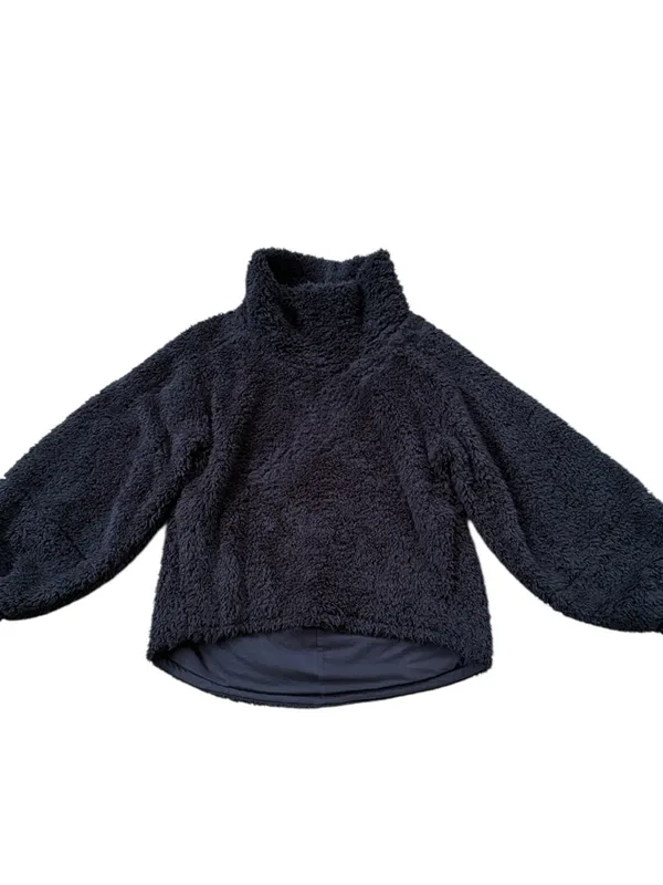 Lululemon Warmth Restore Sherpa Funnel Neck Pullover Black Size - Image 6