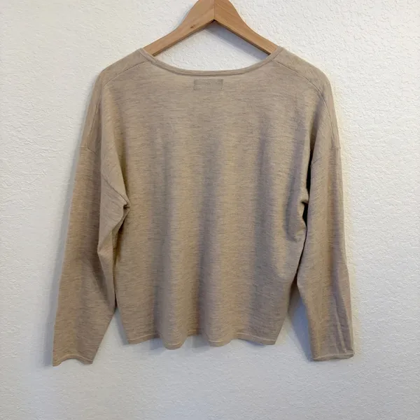 Naadam Cashmere Scoop Neck Sweater Women S Relaxed Slouchy Lightweight Oatmeal - Image 6