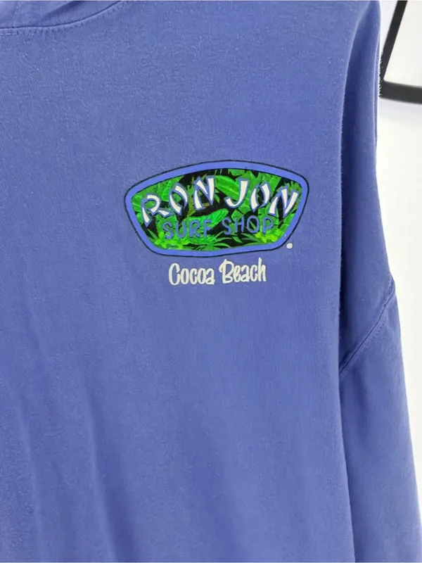 Comfort Wash Lilac Hooded Pullover Blue Size L - Image 2