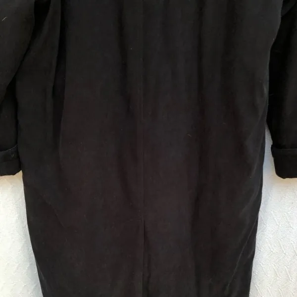 NUAGE Collection Black Coat With Genuine Fox Trim - Image 6