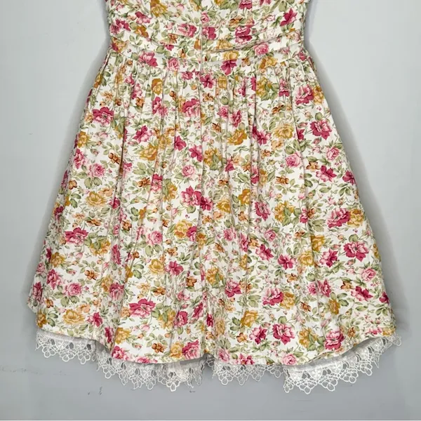 🍁 Minuet Cottagecore Floral Boho Strapeless Mini Party Cocktail Dress‎ Small - Image 7