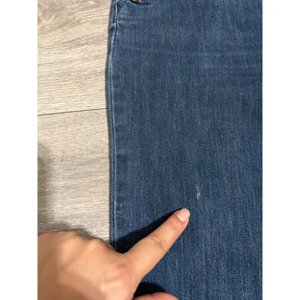 Gap Size 6 28R Women Wide Leg‎ Sailor Jeans Dark Wash Blue Denim Button Detail - Image 10
