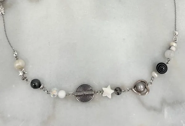 Handmade 𝐬𝐮𝐩𝐞𝐫 𝐜𝐮𝐭𝐞 𝐲𝟐𝐤 𝐠𝐫𝐮𝐧𝐠𝐞 𝐬𝐭𝐲𝐥𝐞 𝐬𝐰𝐢𝐫𝐥 𝐬𝐭𝐚𝐫 𝐧𝐞𝐜𝐤𝐥𝐚𝐜𝐞 - Image 2