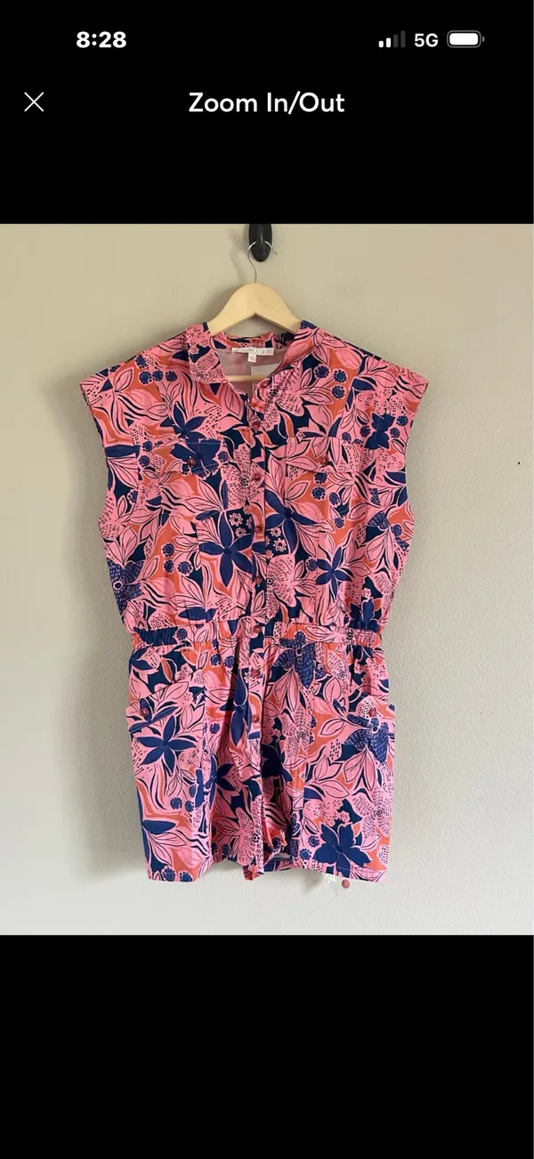 Karlie FLORAL UTILITY ROMPER NWT Size Large - Image 3