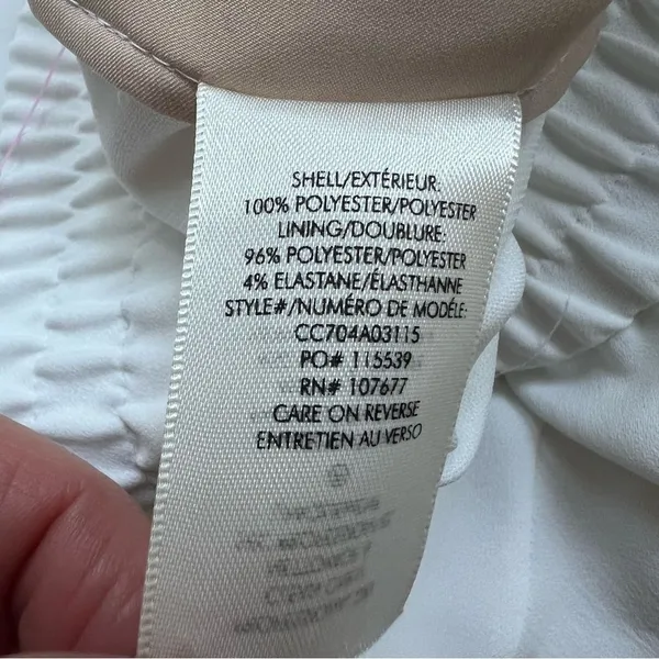 Alice + Olivia White Benny Crepe Cropped Drawstring Pants Size 0 - Image 13